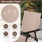 Costway 3PCS Patio Bistro Set Folding Chairs Round Bar Table with 1.6'' Umbrella Hole Yard